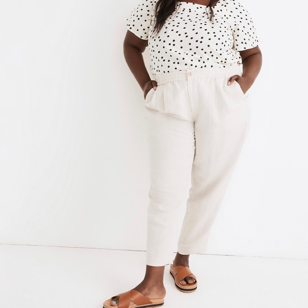 Madewell Linen-Blend Cropped Pants